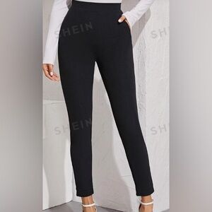 SHEIN Essnce High-Rise Vented Ankle Cut Pants, size M